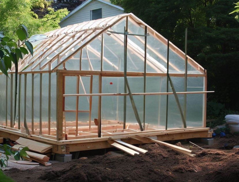 Best Greenhouse For Your Backyard   Greenhouse Framework In Backyard 1 